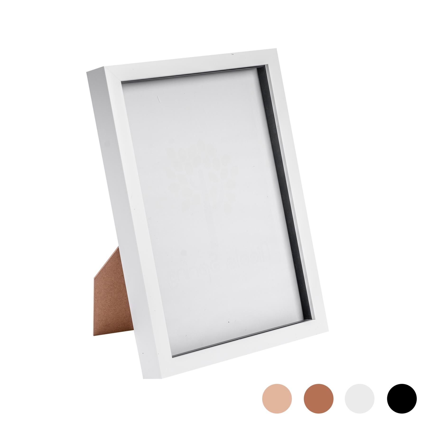 Nicola Spring 3D Box Photo Frame - A4 (8 x 12") in White