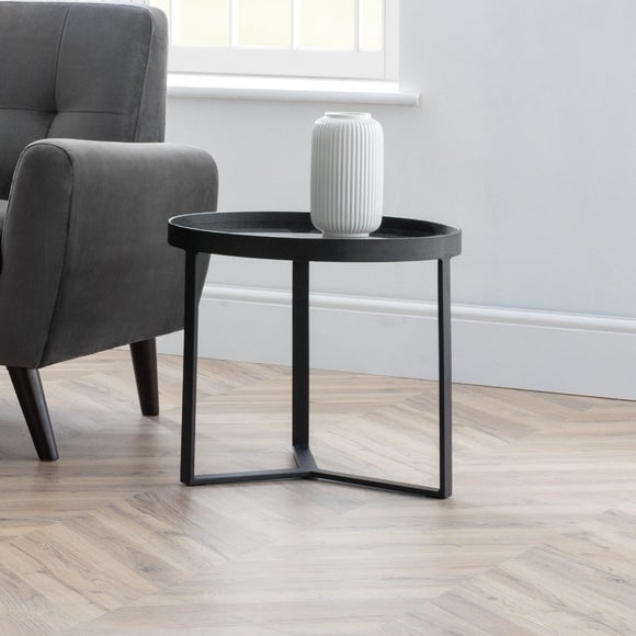 Loft Lamp Table, Smoked Glass