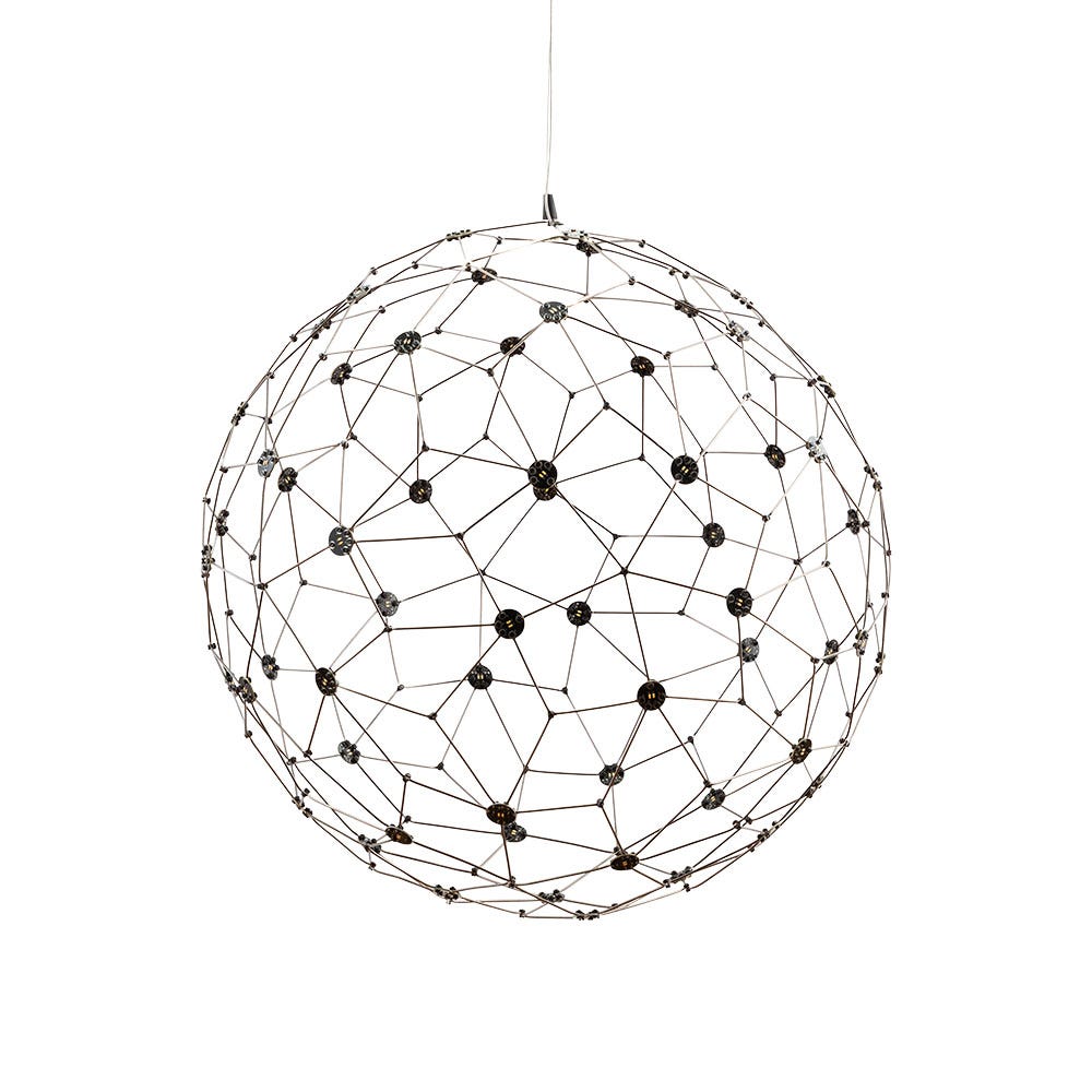 Heal's Supernova LED Round Pendant Light Black Chrome Large 2