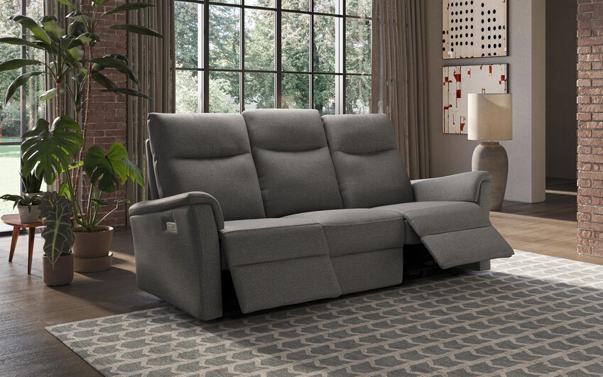 Fabric Fusignano Express 3 Seater Power Recliner Sofa