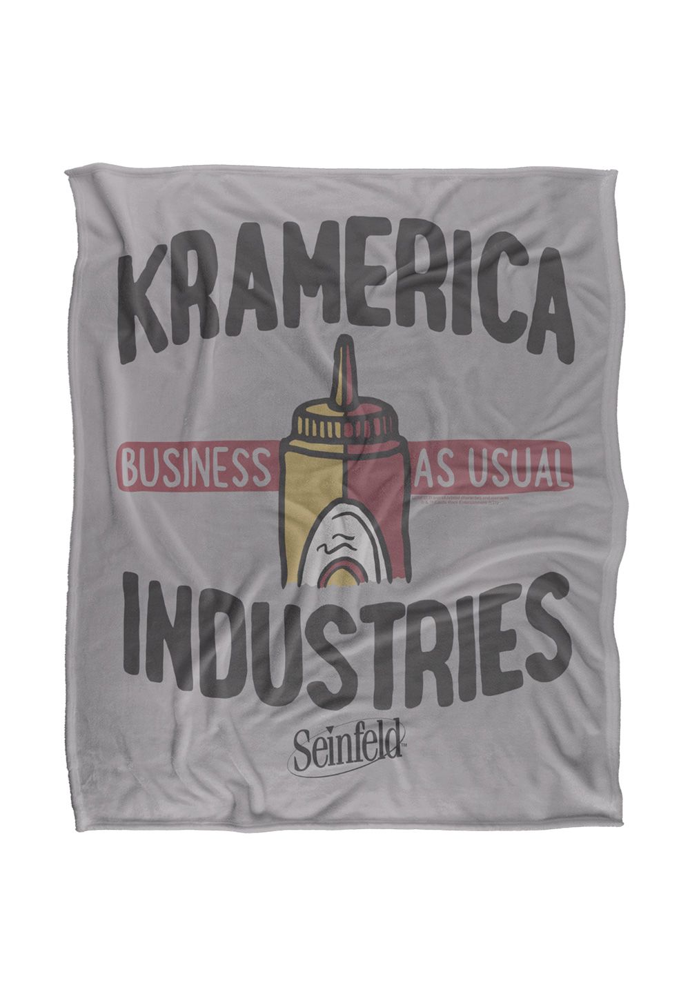 Warner Brothers Seinfeld The Make Your Own Pie Silky Touch Super Soft Throw Blanket in White