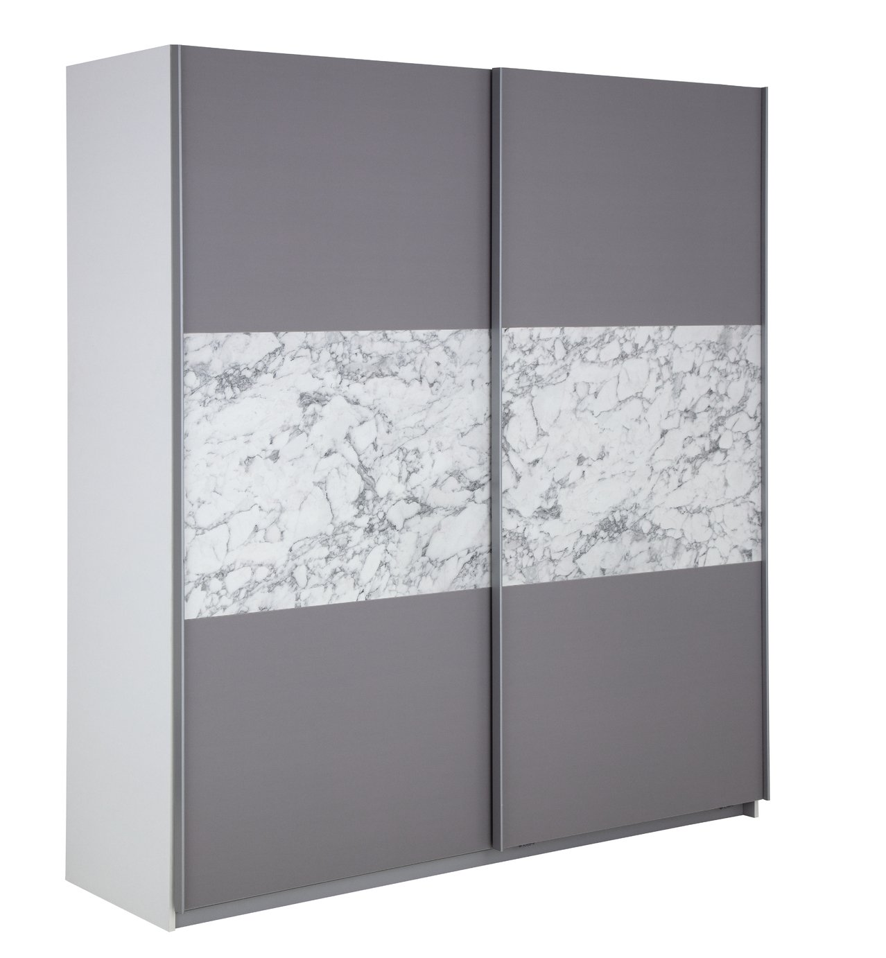 Habitat Holsted Large Sliding Wardrobe - Grey & Marble