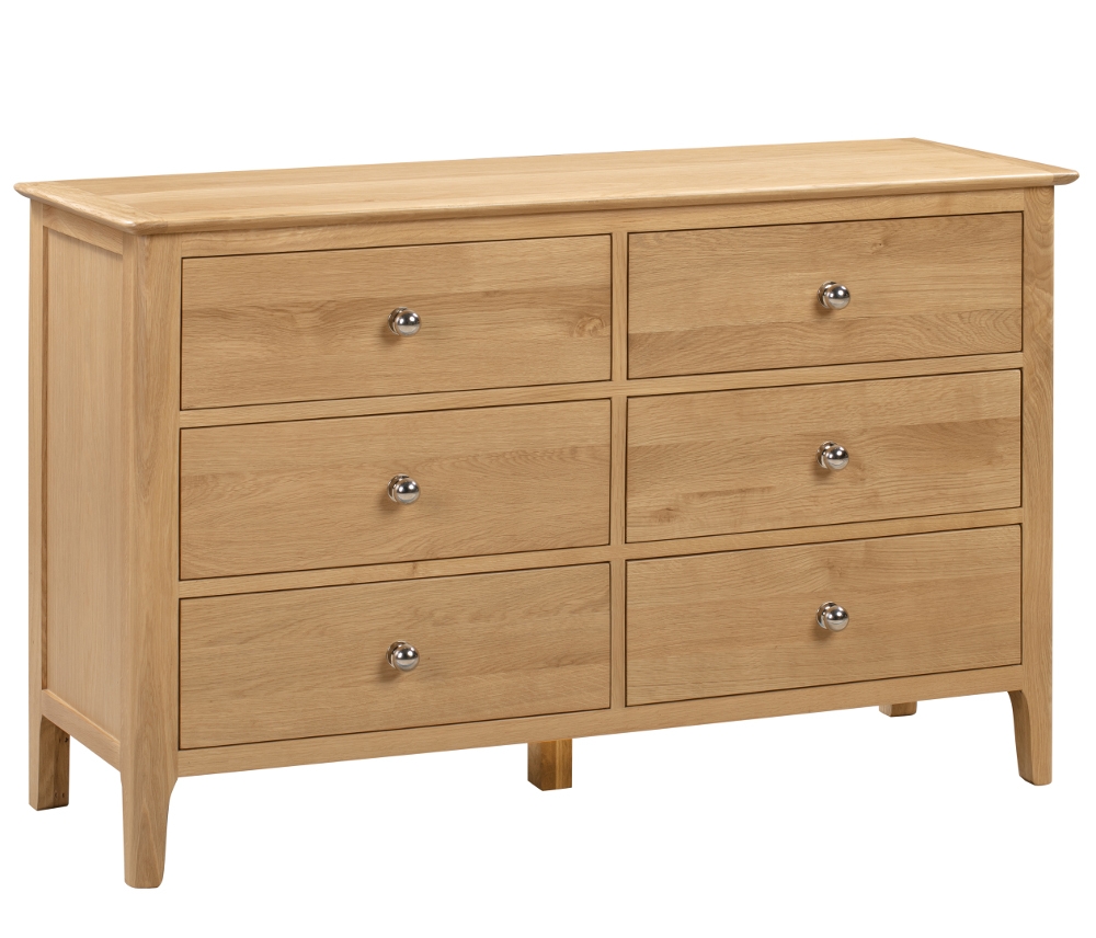 Cotswold Oak 6 Drawer Chest