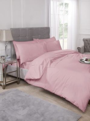 New Edge Blinds Percale Duvet Set in Pink