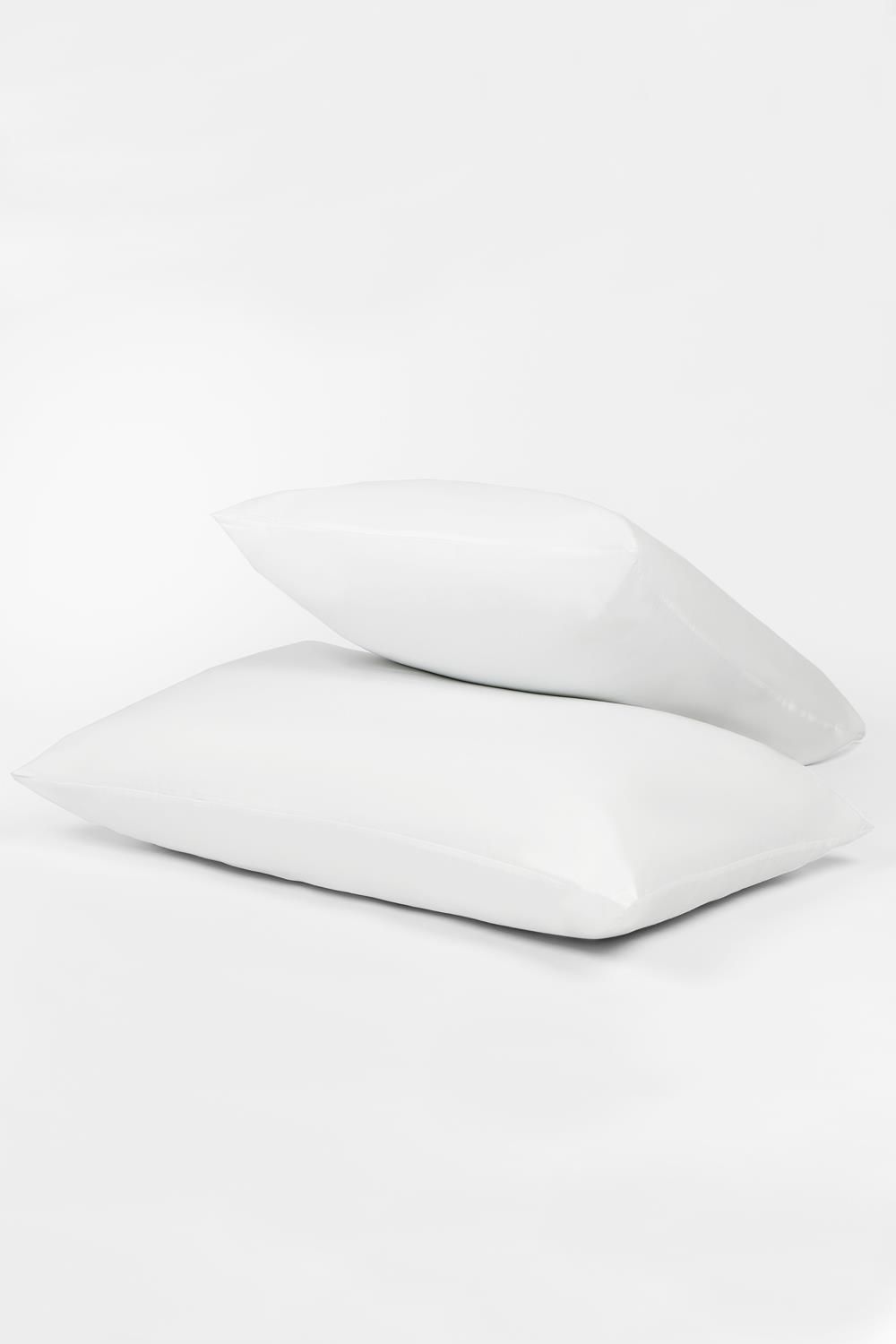 OHS Pair of 2 Soft Touch Support Medium Bounce Back Pillows in White