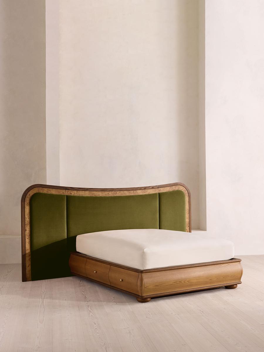 Alana Bed, Super king, Velvet, Olive