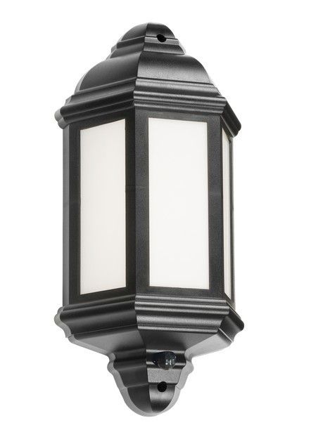 Netlighting LED Half Wall Lantern with PIR 230V IP54 in Black