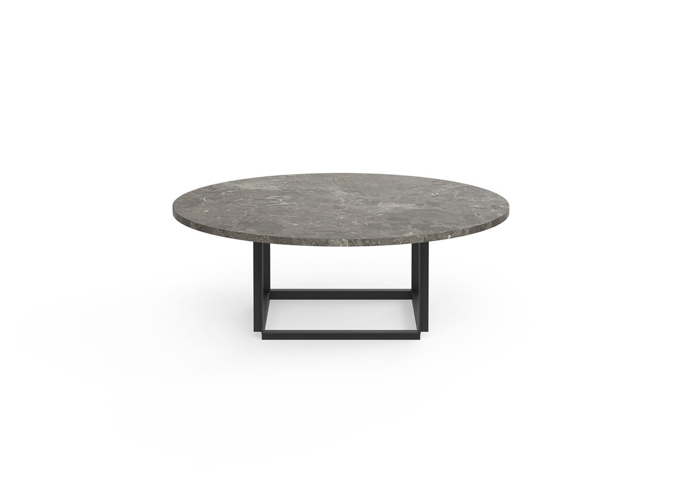 New Works Florence Coffee Table 90cm Gris Du Marais Black Frame