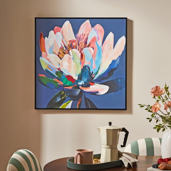 Flower Hand Finished Framed Canvas