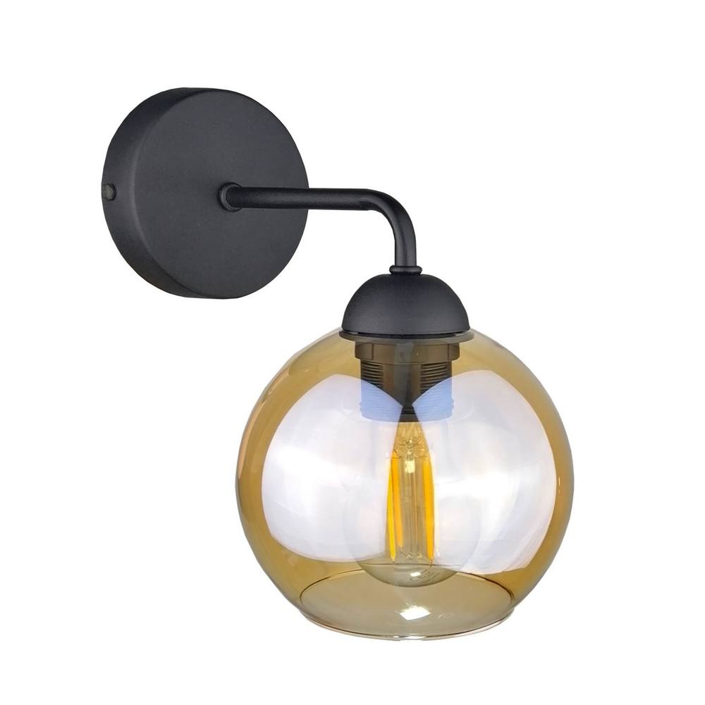 Netlighting Melle Dome Wall Lamp Black 23cm 1x E27