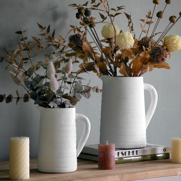 Cedar & Sage Stenson White Jug Vase 2