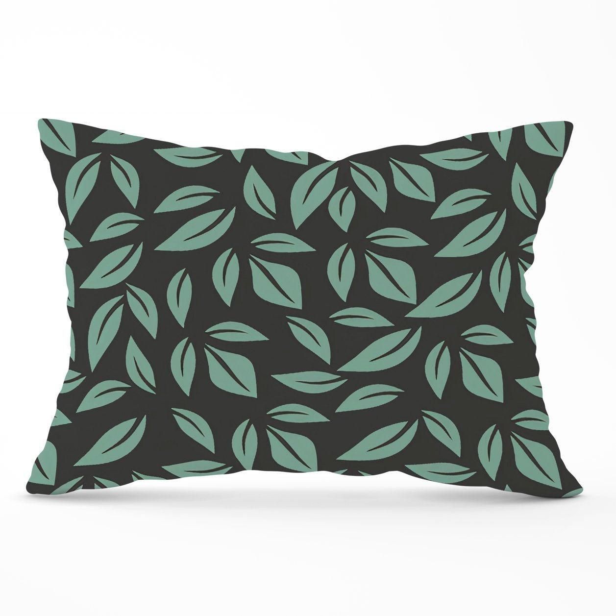 Warren Reed - Designer Delicate Leaf Cushions in Green