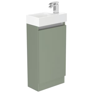 Newland Sage Green Basin Cloakroom Unit - 400mm