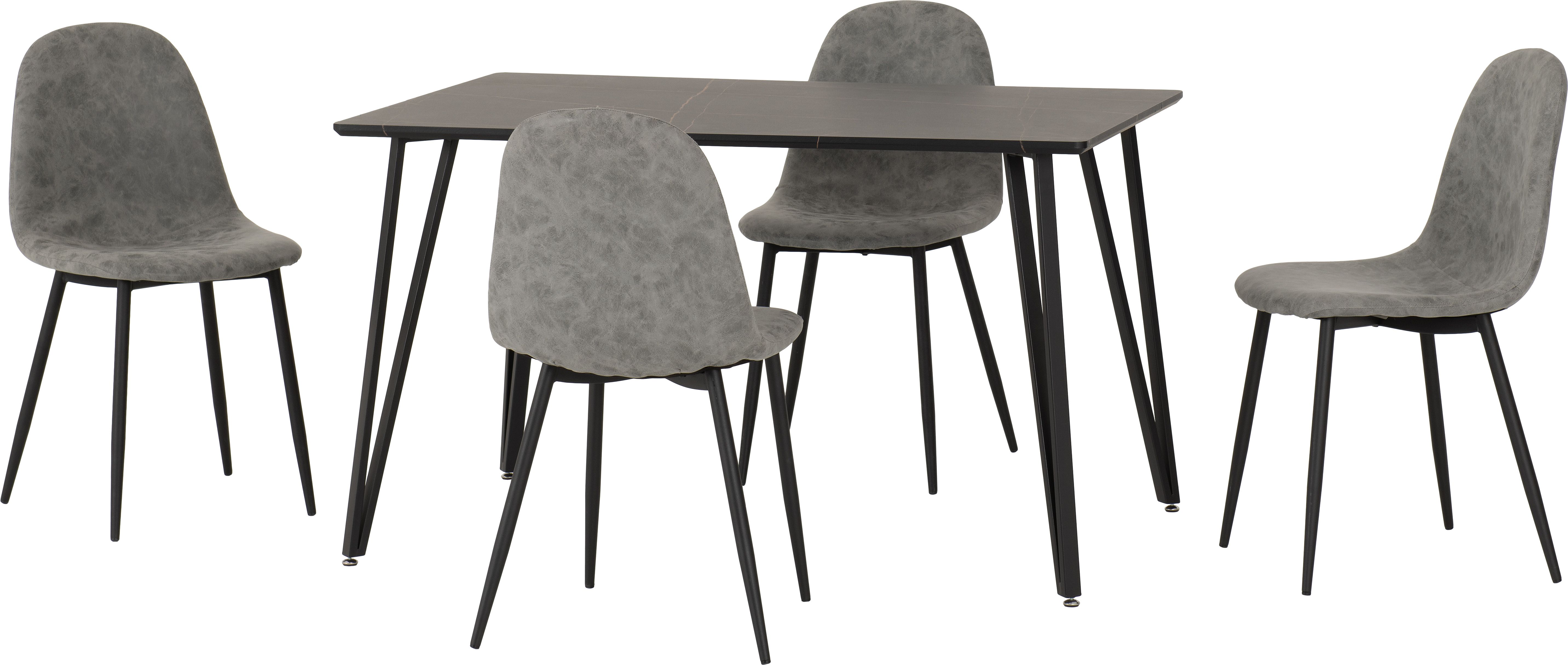 Seconique Marlow & Athens Dining Set in Grey 3