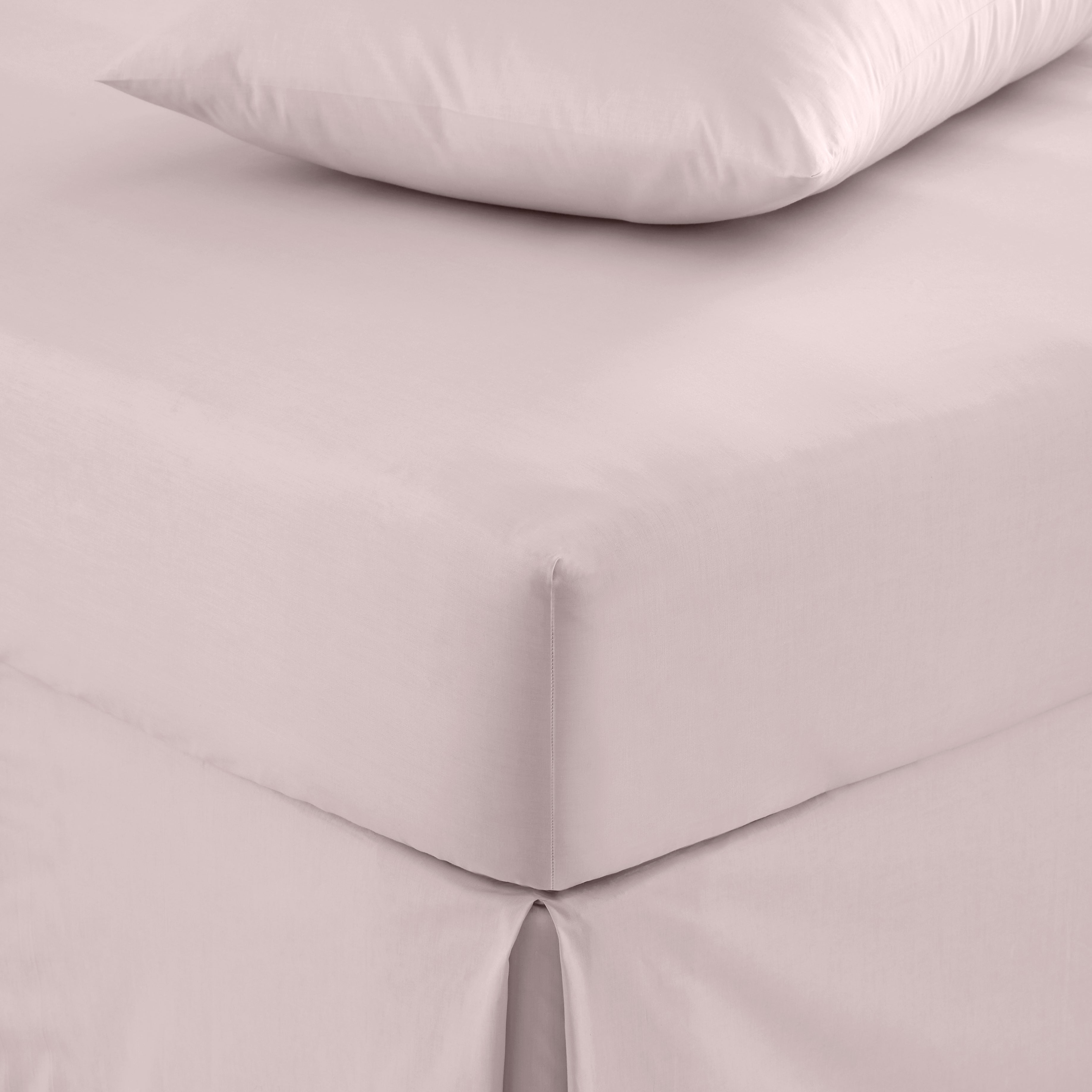 Pure Cotton Fitted Sheet Pale Pink