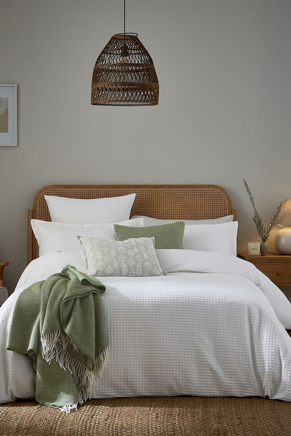 Murmur 'Lida' Cotton Duvet Cover Set in White