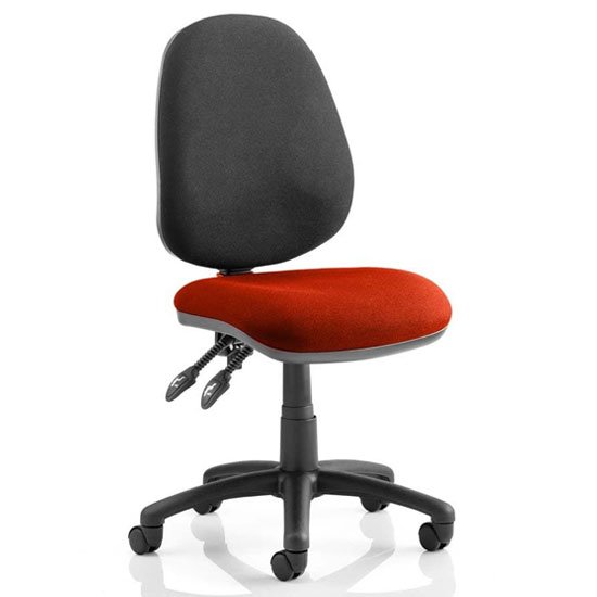 Luna II Black Back Office Chair In Ginseng Chilli