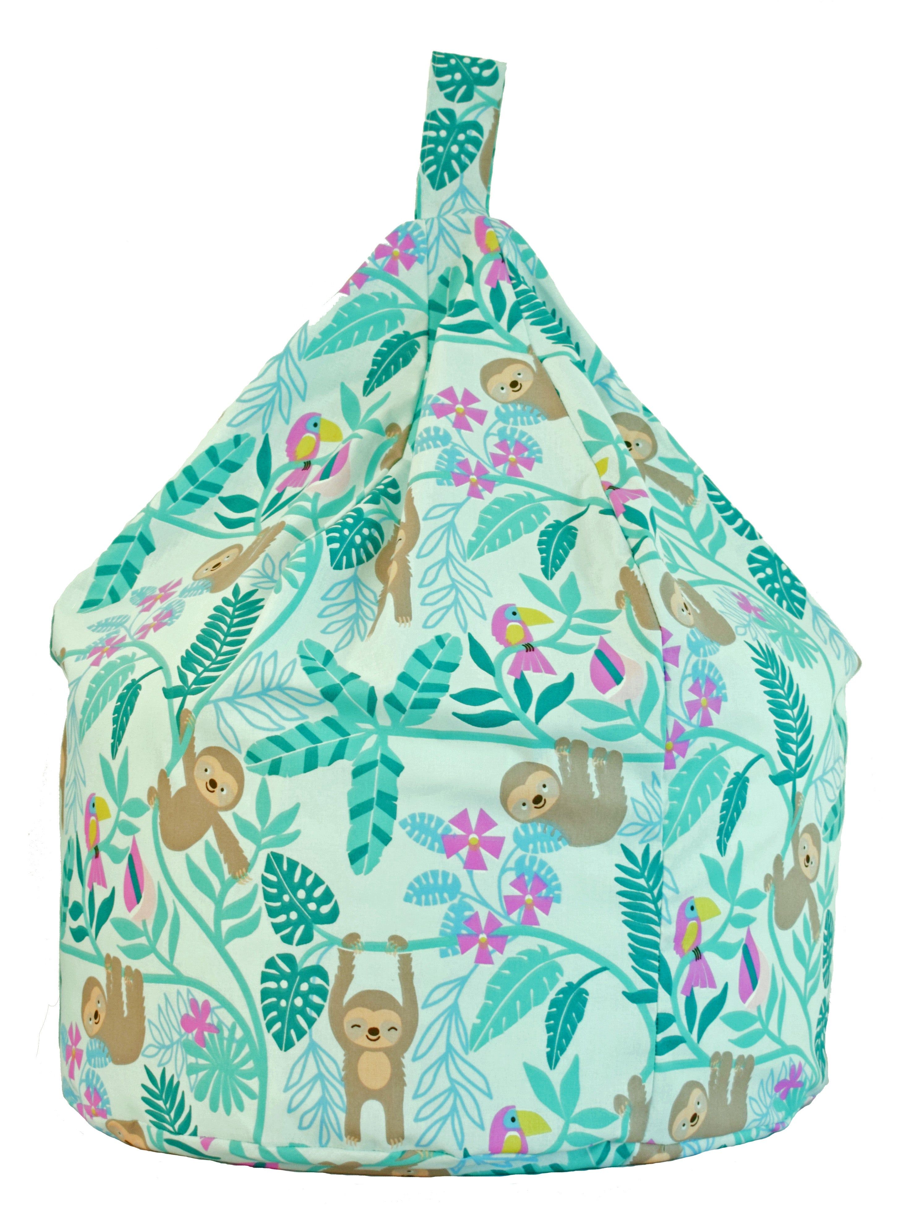 Bean Lazy Cotton Green Sloth Bean Bag Large Size in Light Green
