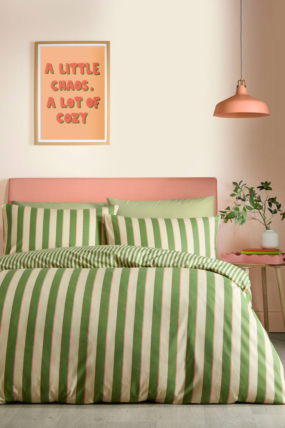 Fusion 'Bold Stripe' Easy Care Duvet Cover Set in Green