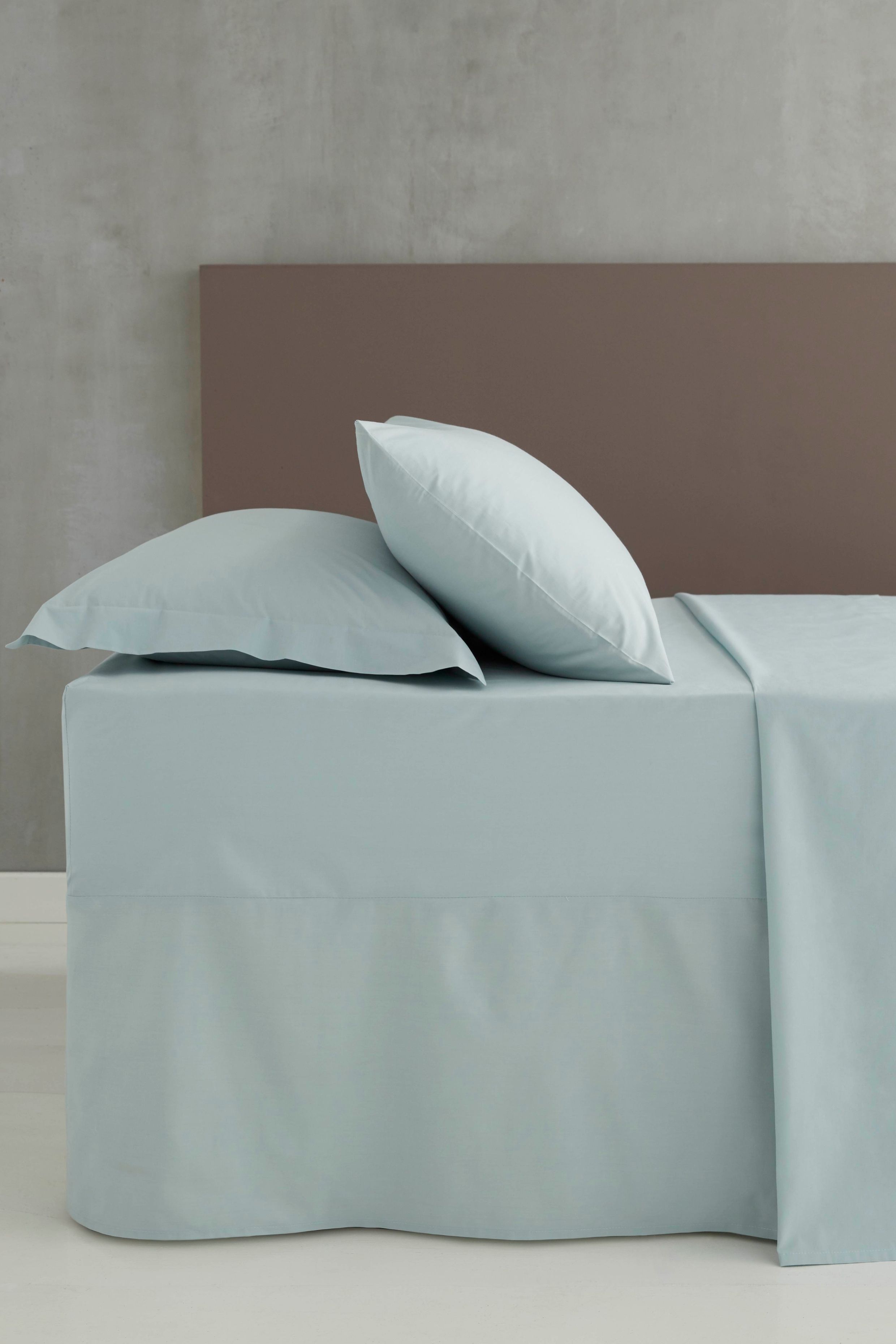 Catherine Lansfield 'Easy Iron Percale' Combed Polycotton 25cm Depth Sheet in Duck Egg Blue