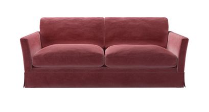 Otto 3 Seat Sofa Bed in Dusty Rose Cotton Matt Velvet - sofa.com