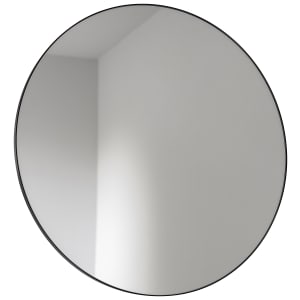 Abode Mayar Matt Black Round Bathroom Mirror - 600mm