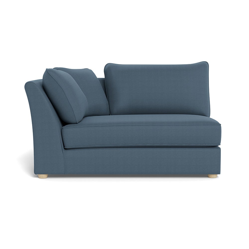 Heal's Tailor Large Curved Left Hand Facing Corner Unit Capelo Linen-Cotton Mineral Natural Feet