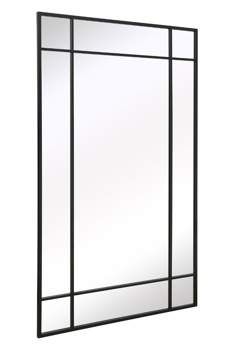 MirrorOutlet Black Contemporary Wall & Leaner Garden Mirror 79"x 47" 200x120cm 4