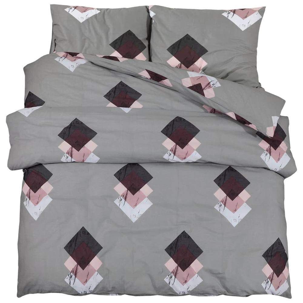 Berkfield Home Duvet Cover Set Grey 220x240 cm Cotton