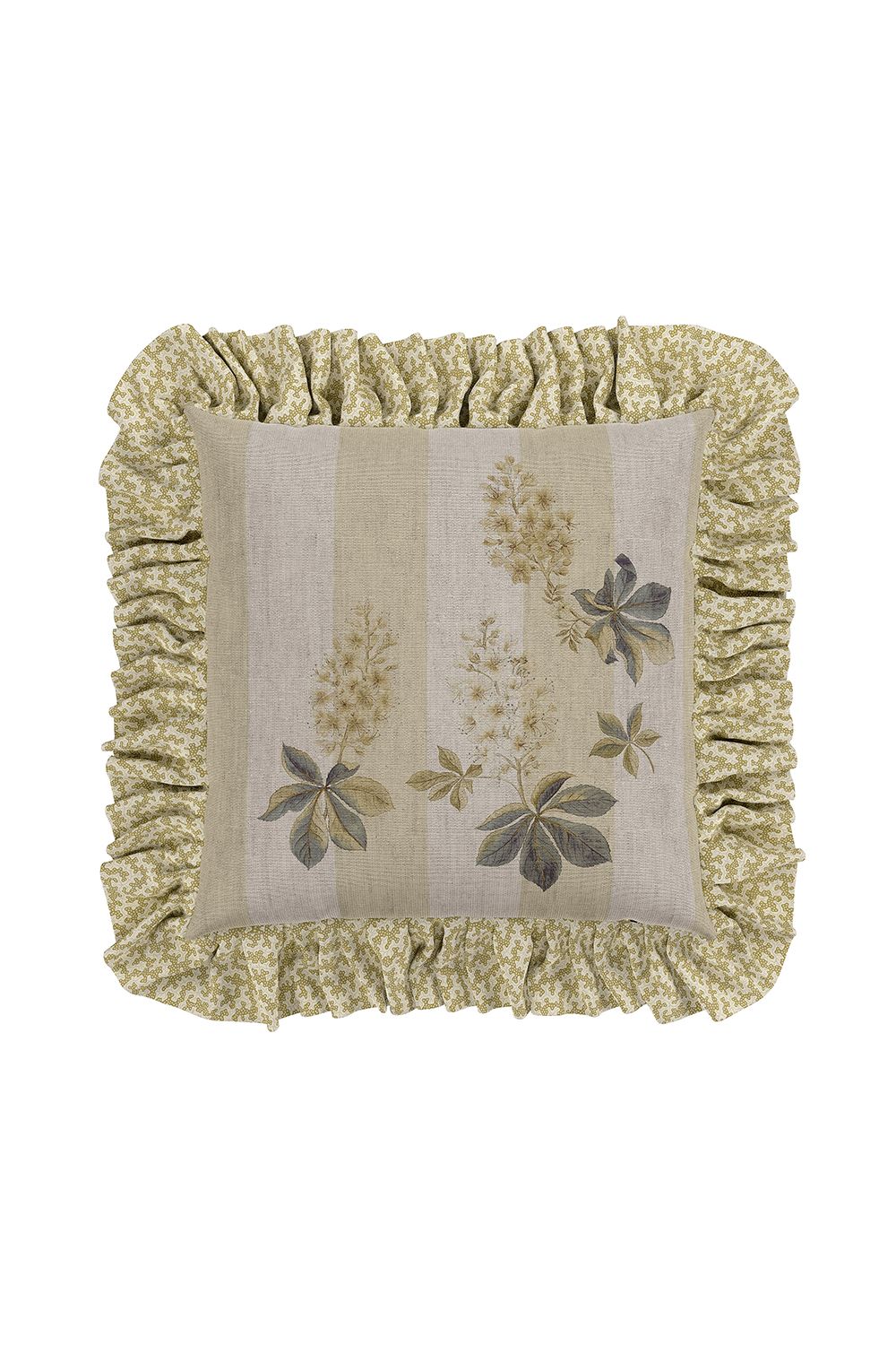 Sanderson 'Chestnut Tree' Cotton Cushion in Grey