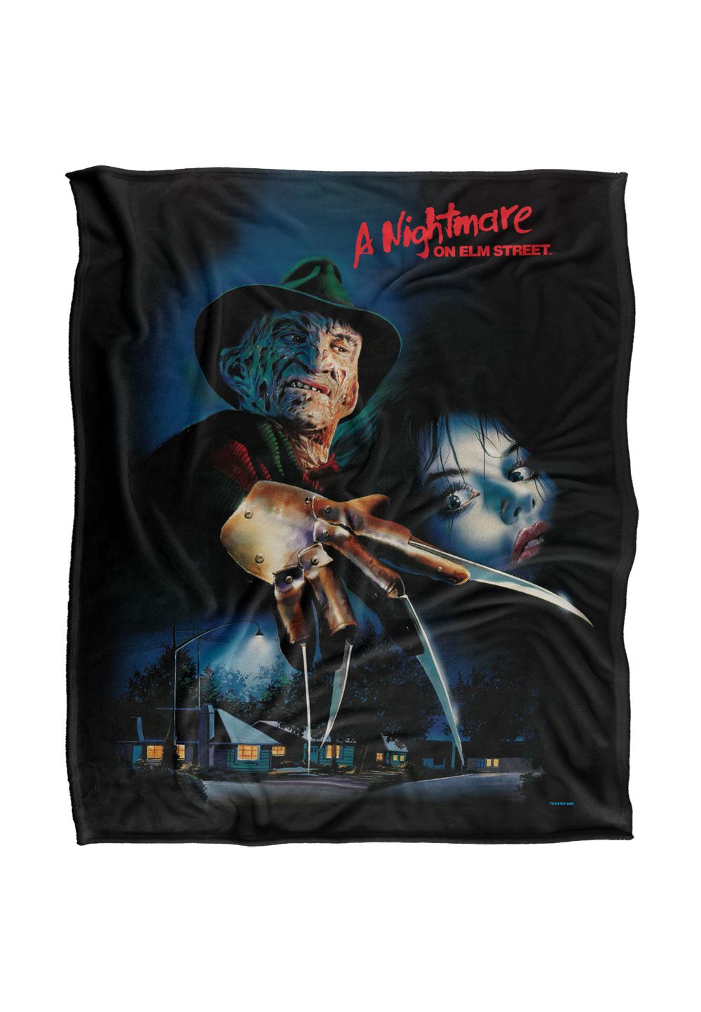Nightmare On Elm Street A Blanket, 152x127 cm Freddy Poster Silky Touch Super Soft Throw Blanket in White