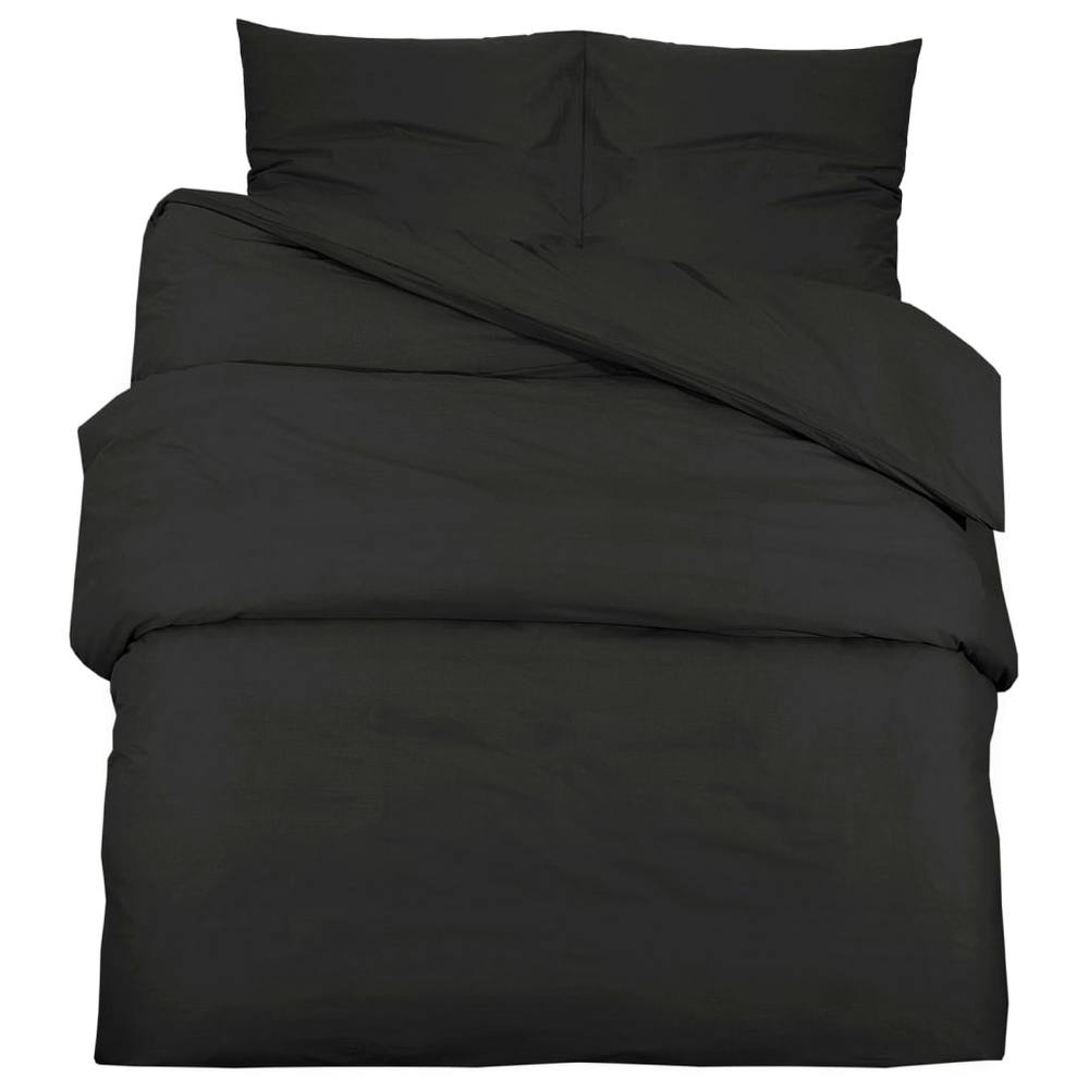 Berkfield Home Duvet Cover Set Black 200x200 cm Light-weight Microfiber