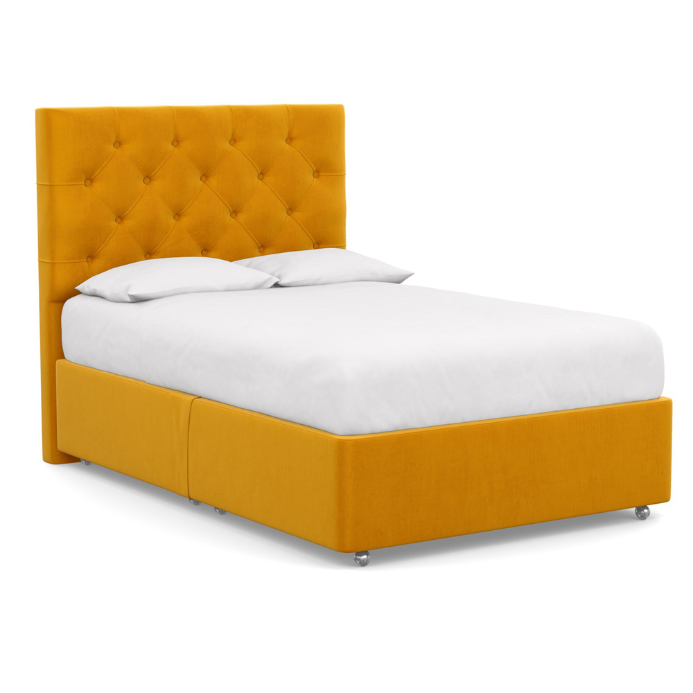 Heal's Heal's Deep Divan Double 2 Footend & 2 Continental Double Velvet