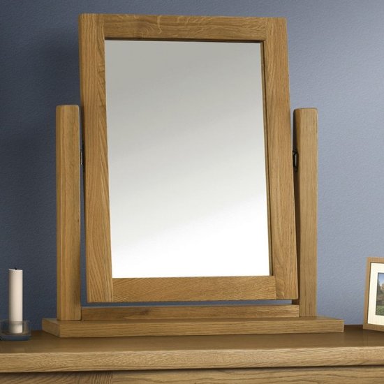 Marlborough Dressing Table Mirror With Waxed Oak Frame