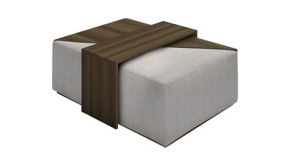 Astaire Modular Coffee Table Set Footstool in Rye Baylee Viscose Linen - sofa.com