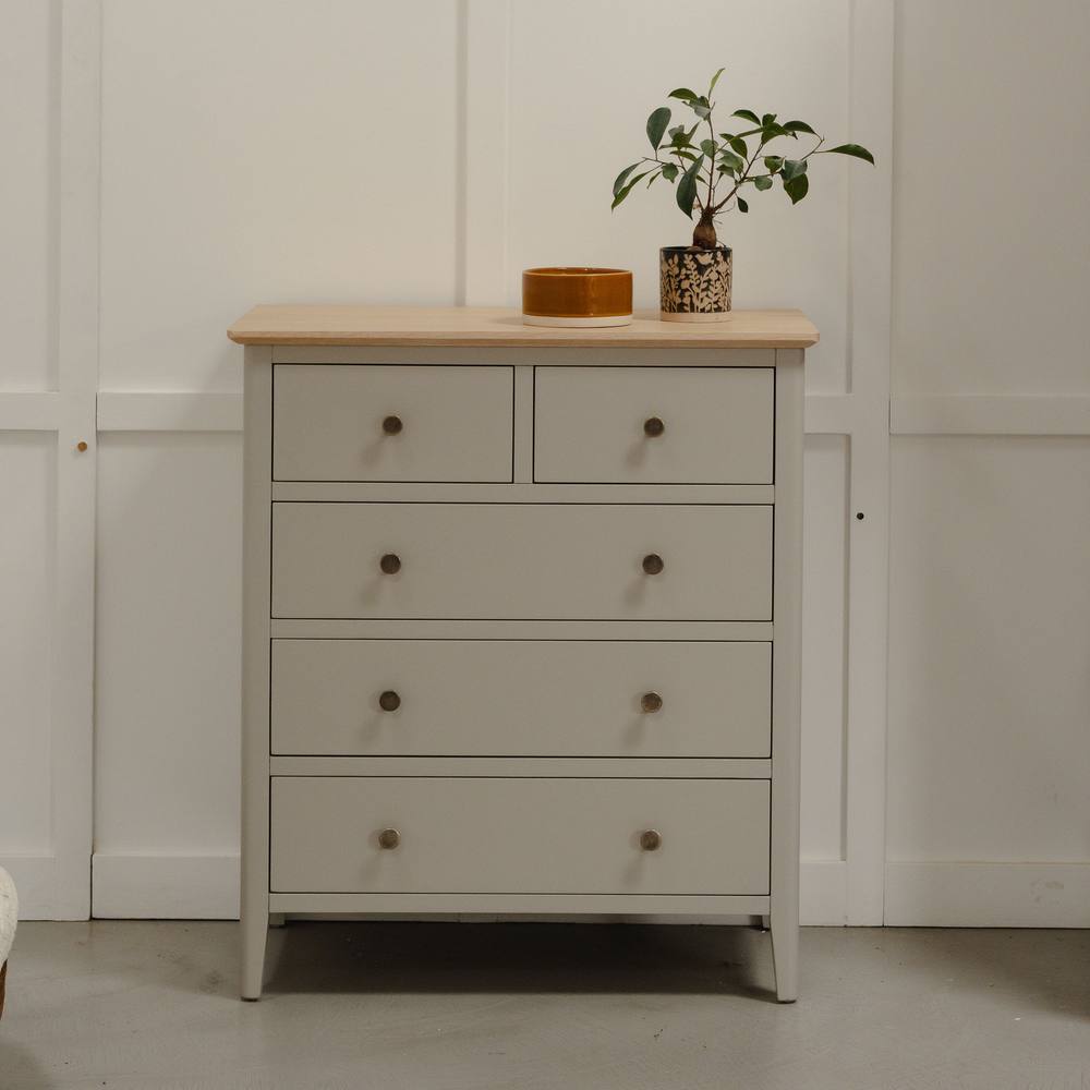 Statement Furniture Pembroke 2 over 3 Chest of Drawers in Stone
