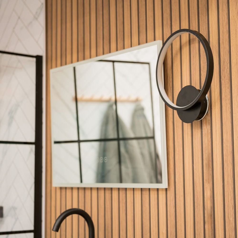 ValueLights Infinity Matte Black Loop Integrated LED Wall Lamp Light