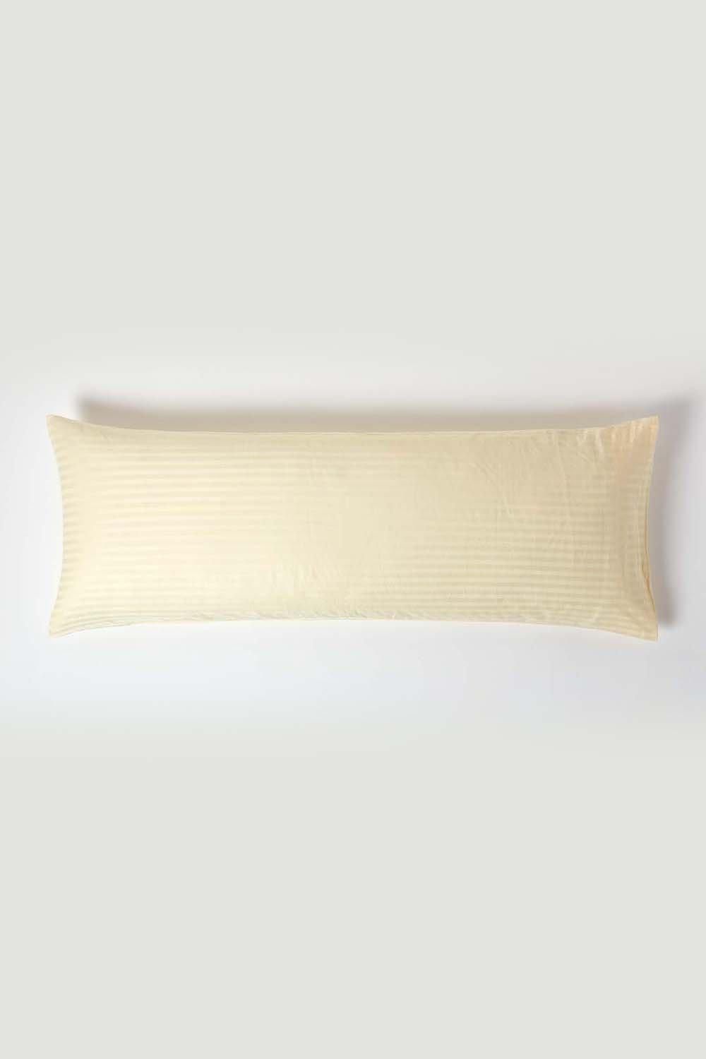 Homescapes Egyptian Cotton Ultrasoft Body Pillowcase 330 TC in Bright Yellow