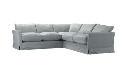 Otto Small Corner Sofa in Cirrus Smart Slubby Cotton - sofa.com