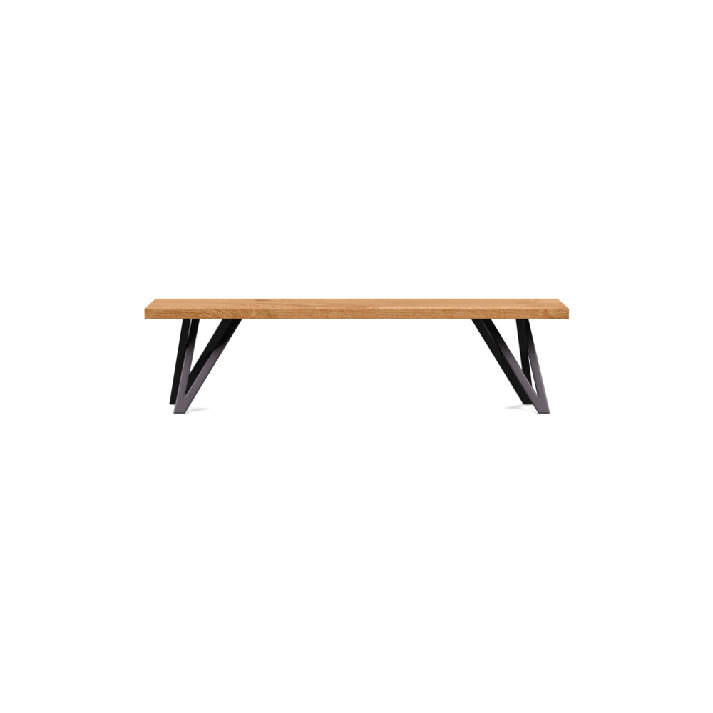 Heal's Vienna Bench 160x35cm Natural Oiled Oak Straight Edge Filled