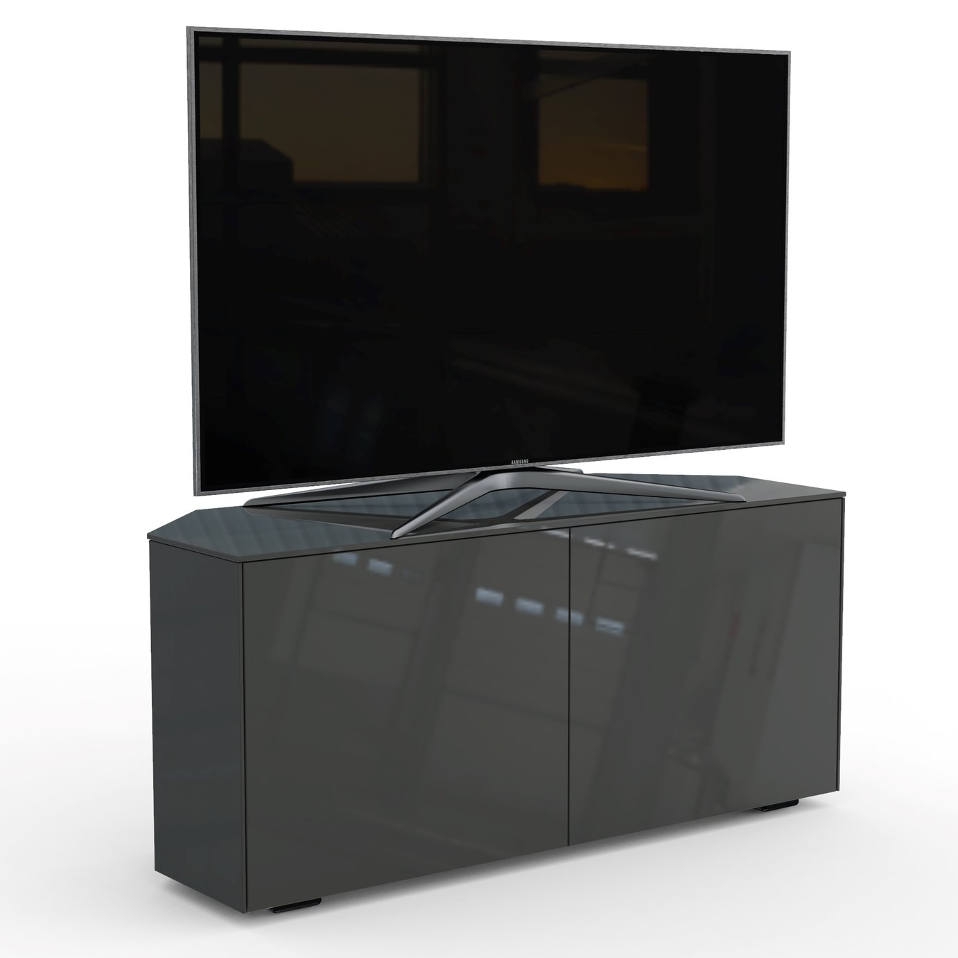 Frank Olsen Smart 2 Door Corner TV Unit - Grey