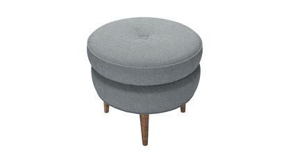 Felix Round Footstool in Burnham Norfolk Cotton - sofa.com