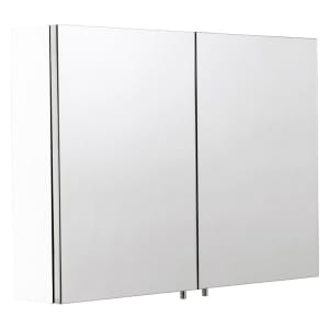 Croydex Dawley Large Double Door White Bathroom Cabinet - 670 x 800mm