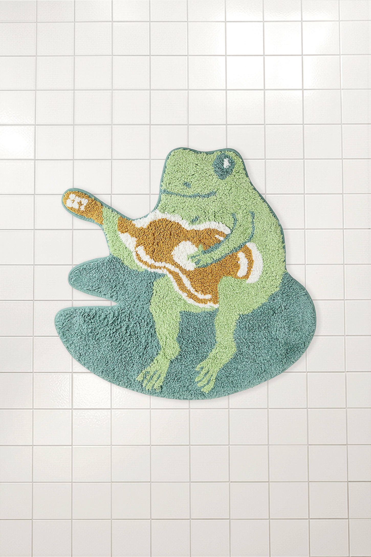 Silly Frog Bath Mat - Green