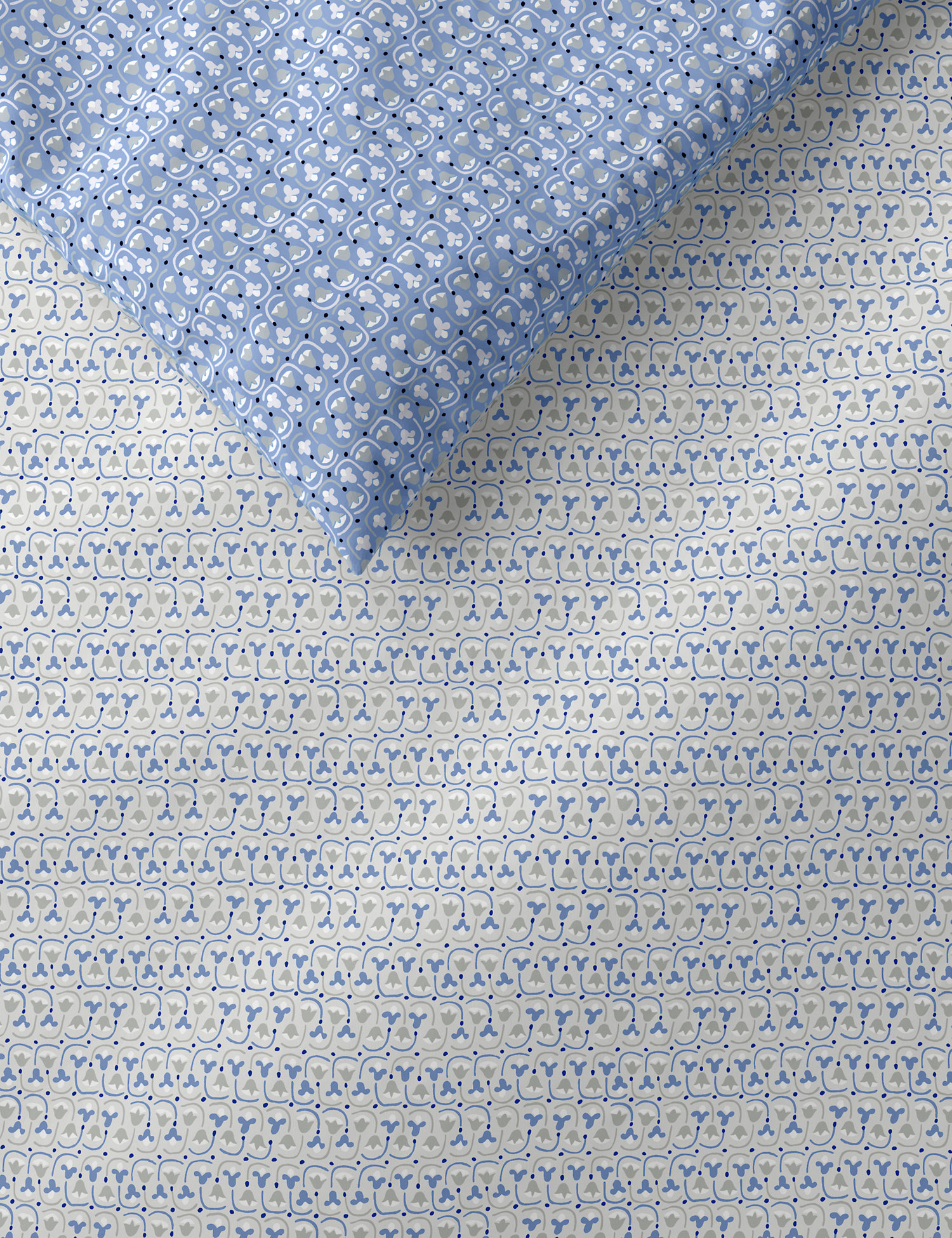 M&S Cotton Blend Geometric Floral Bedding Set