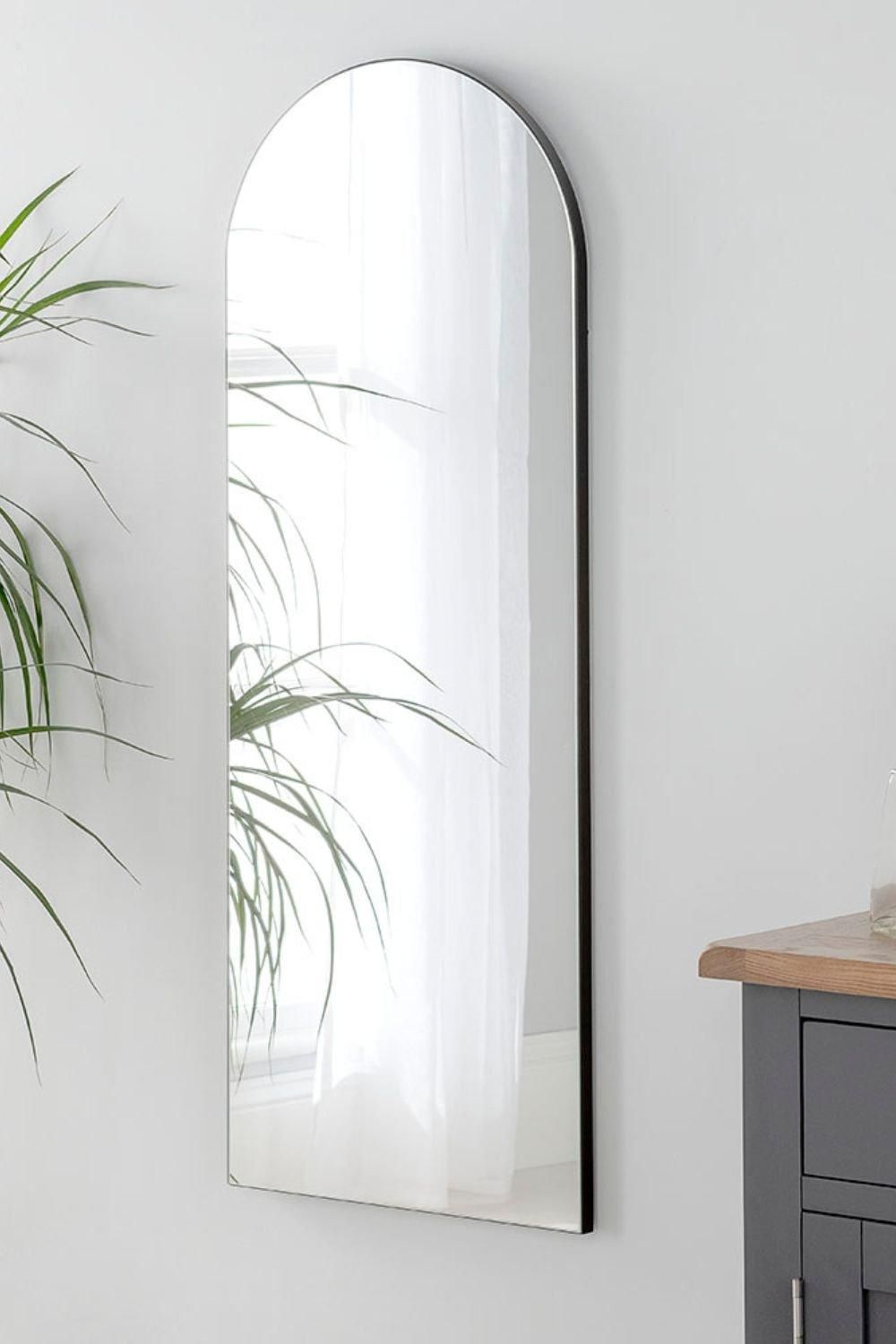 Yearn Mirrors Minimal Arch Black Dressing Mirror 120x45cm