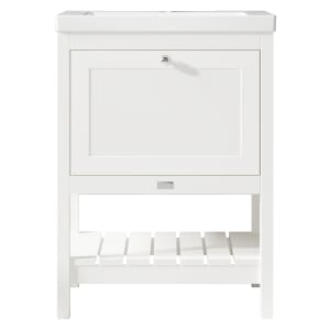 Bayswater Hartleigh Pointing White Traditional Freestanding Vanity Unit & 1 Tap Hole Modern Recessed Basin - 600mm