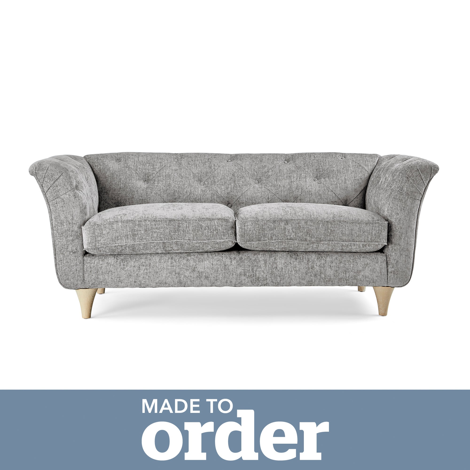 Jaipur 2 Seater Sofa Luxury Chenille Premium Chenille Grey