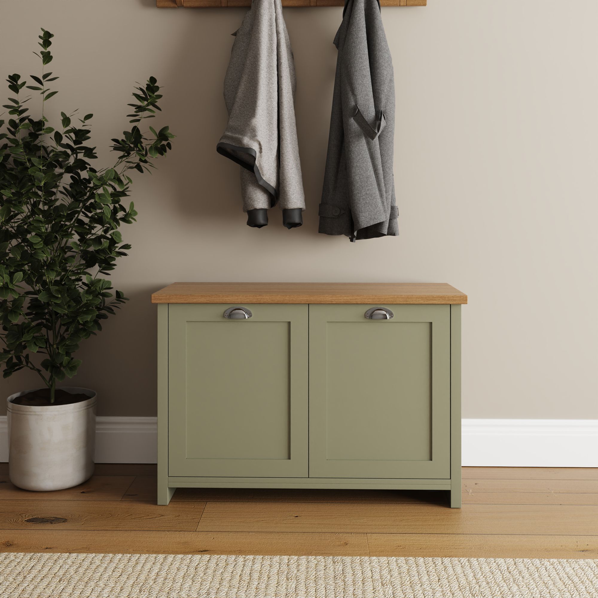 GFW Lancaster Shoe Storage in Green