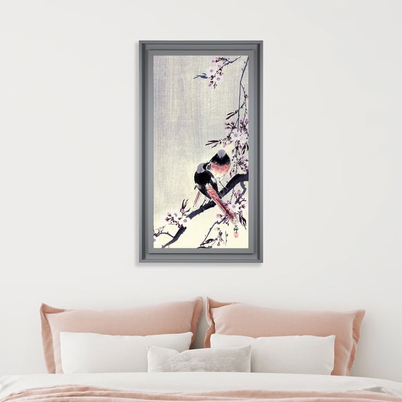 The Art Group Premium Edit Redstart on Cherry Branch Framed Print
